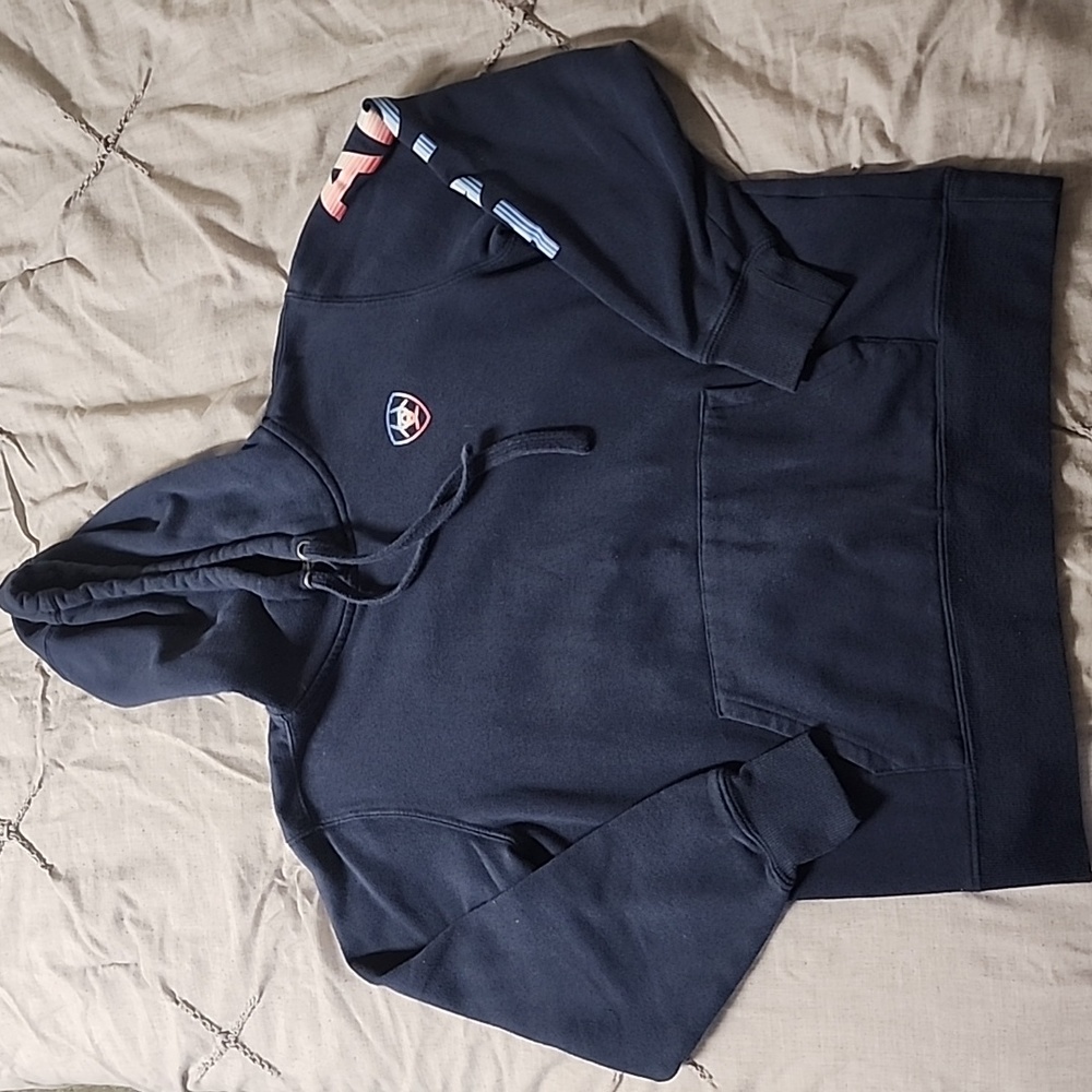 Very lightly used dark blue hoodie